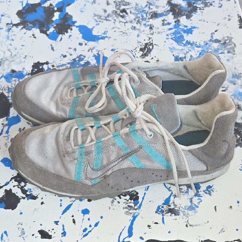 Nike Gray and Teal Sneakers